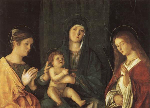 Giovanni Bellini Madonna and Child Between SS.Catherine and Ursula oil painting picture